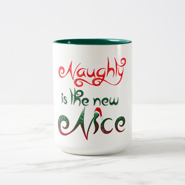 naughty is the new nice funny coffee mug design (Center)