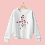 Naughty Is The New Nice Snowman | Christmas Sweatshirt<br><div class="desc">This festive design features a cute snowman with the text below "naughty is the new nice" in popular red and black typography.
#Christmas #festive #seasonal #holidays #snowman #sayings #fun #funny #humour #fashion #style #design #modern</div>