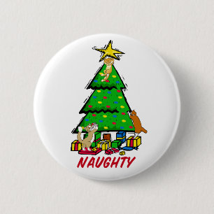 Naughty Kitties Button