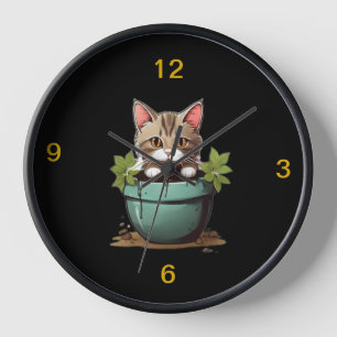 Naughty Kitty Clock