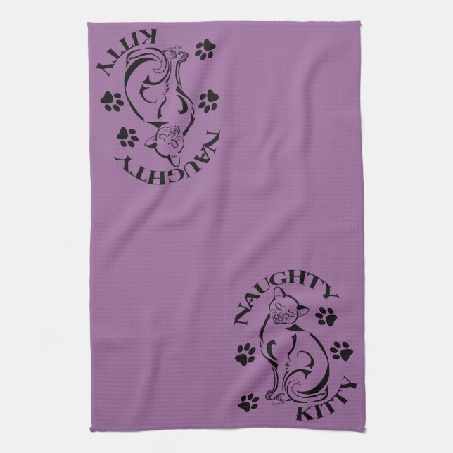 Naughty Kitty Kitchen Towel (Vertical)