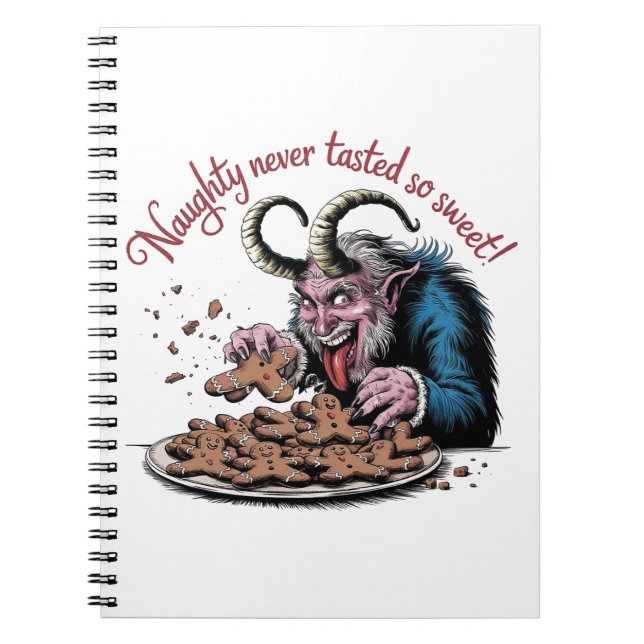 Naughty Krampus Christmas Design Notebook (Front)
