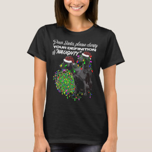Naughty Labrador Retriever Merry Christmas For Lab T-Shirt