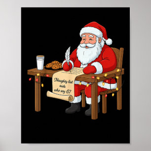 Naughty List Aids Say 67 Christmas Meme  Poster