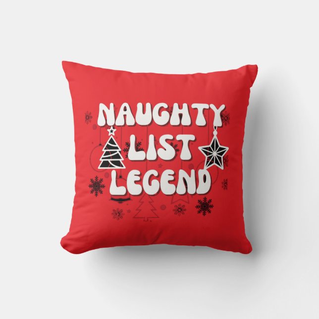 Naughty list cushion (Front)