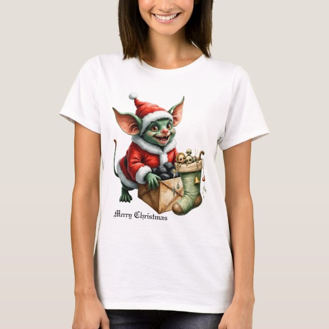 Naughty List Delivery: The Goblin Clause Chronicle T-Shirt (Front)