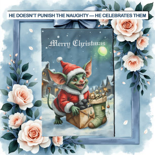 Naughty List Delivery: The Goblin Clause Chronicle Tea Towel