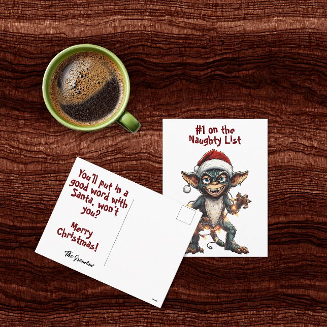 Naughty List Gremlin Holiday Postcard (Creator Uploaded)