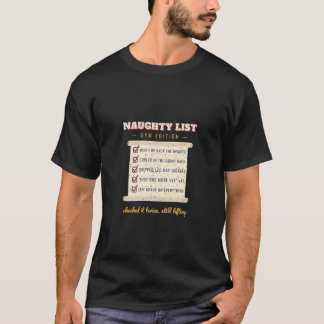 Naughty List Gym Edition Funny Christmas T-Shirt