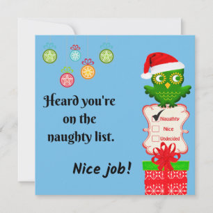 Naughty List Holiday Card
