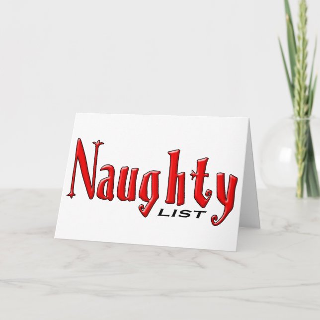 Naughty List Holiday Card (Front)