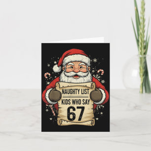 Naughty List Kids Who Say 67 Funny Teacher Christm Card