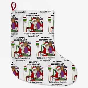 Naughty List Large Christmas Stocking