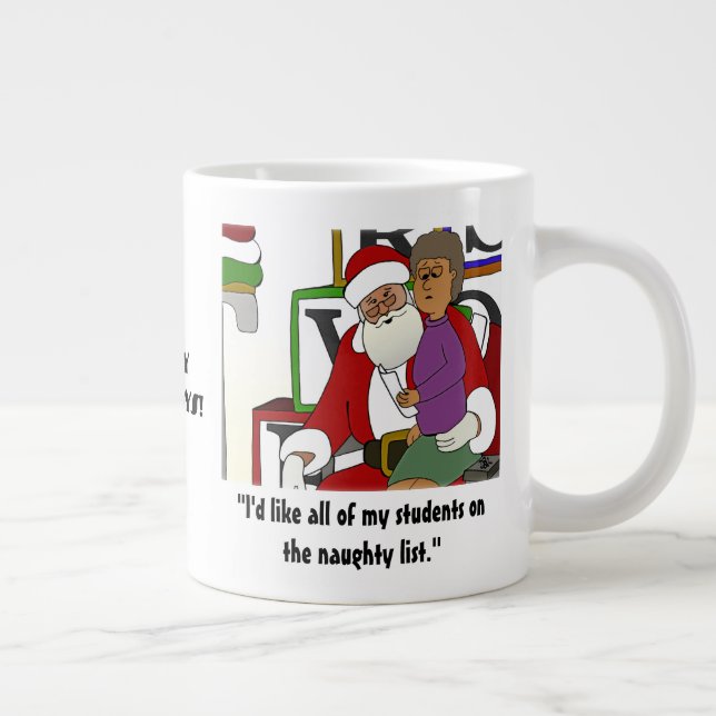 Naughty List Large Coffee Mug (Right)