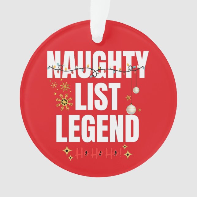Naughty list ornament (Front)