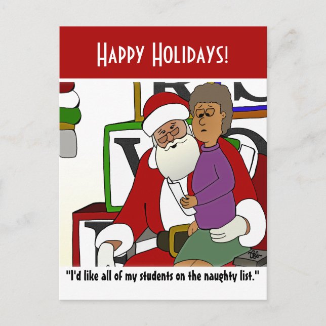 Naughty List Postcard (Front)