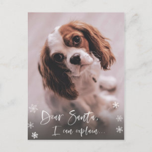 Naughty List, Santa I Can Explain Christmas Photo Postcard