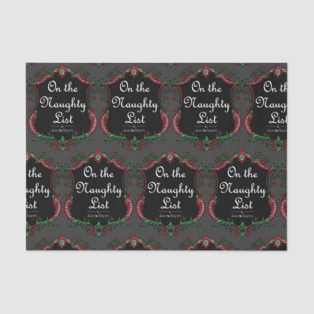 Naughty List Tissue Paper (Front)