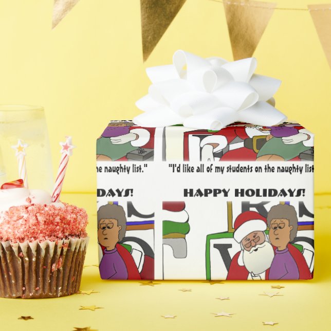 Naughty List Wrapping Paper (Birthday Party)