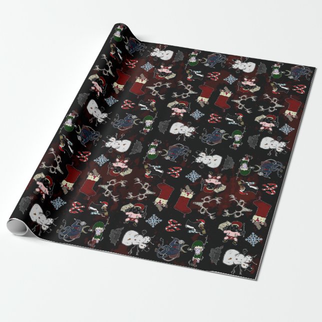 NAUGHTY LIST WRAPPING PAPER (Unrolled)