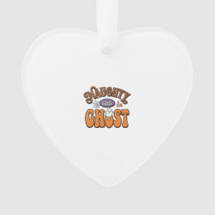 Naughty Little Ghost Vintage Halloween Shirt Desig Ornament