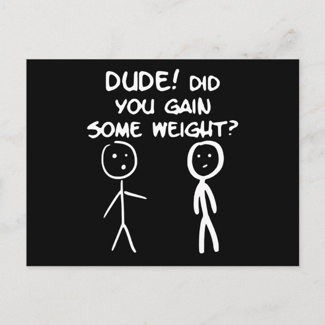 Naughty Minimalsim Comic Joke Stick Man Figure Postcard (Front)