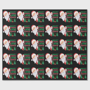 Naughty Moments Nice Memories Christmas Wrapping Paper