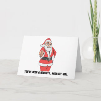 Naughty Naughty Girl Holiday Card