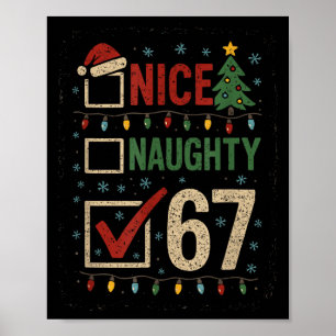Naughty Nice 67 Christmas Humor  Poster