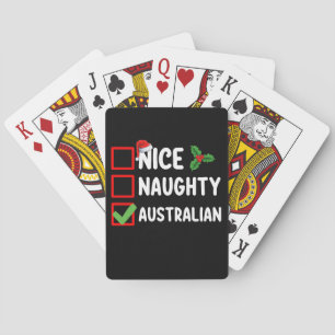 Naughty Nice Australian Christmas List Holiday Playing Cards