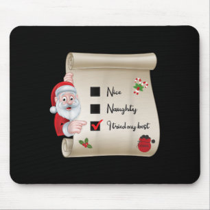 Naughty Nice Checklist I Tried My  Mouse Pad