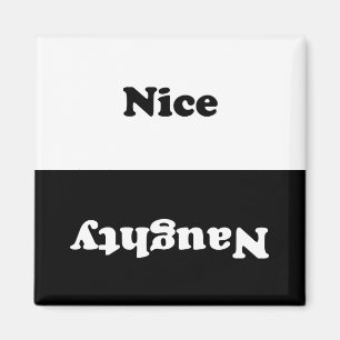 Naughty Nice Clean Dirty ON OFF Dishwasher Laundry Magnet