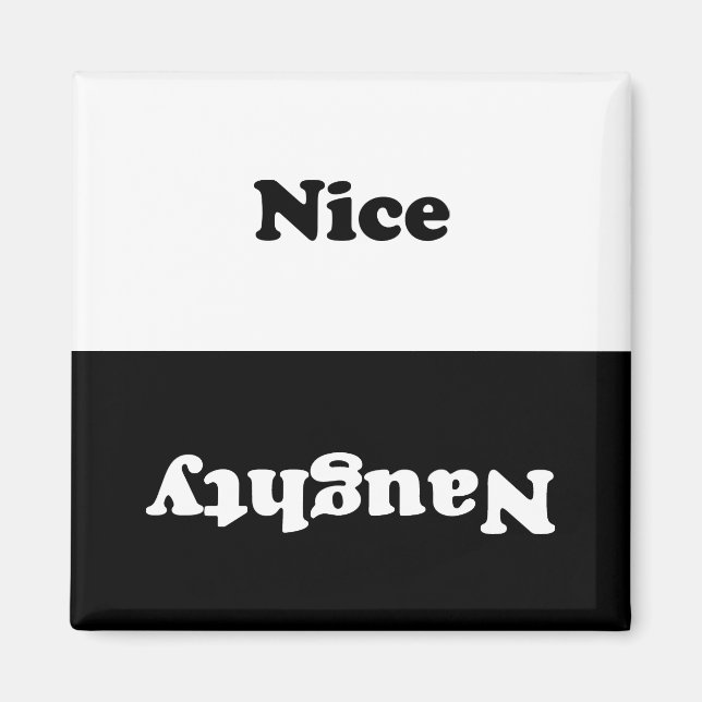 Naughty Nice Clean Dirty ON OFF Dishwasher Laundry Magnet (Front)