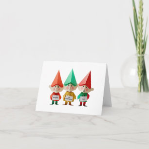 Naughty Nice Complicated Christmas Elves funny Card