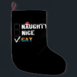 Naughty Nice Gay Rainbow Pride LGBT Christmas Gift Small Christmas Stocking<br><div class="desc">Naughty Nice Gay Rainbow Pride LGBT Christmas Gift</div>