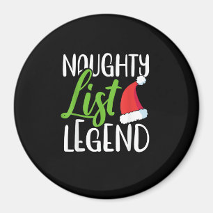 Naughty Nice Holiday List Funny Seasonal Humor  Magnet