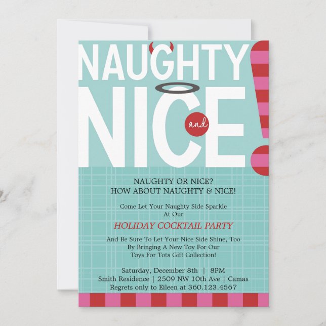 Naughty & Nice Invitation (Front)
