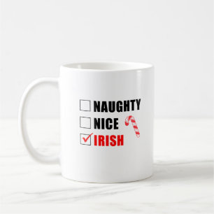 Naughty Nice Irish Christmas Design Coffee Mug