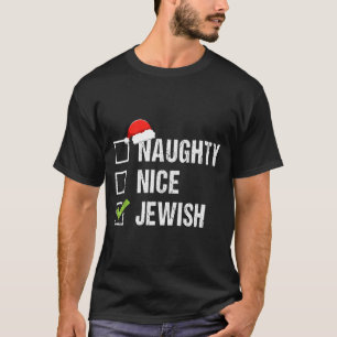 Naughty Nice Jewish Shirt Santa Jew Christmas Gift