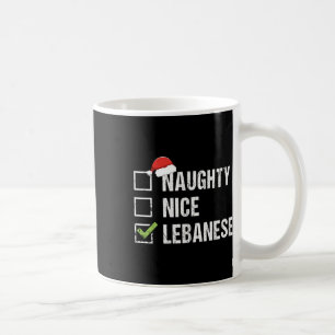 Naughty Nice Lebanese Lebanon Santa Christmas Gift Coffee Mug