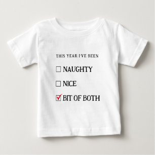 Naughty Nice List Funny Cute Christmas Baby Baby T-Shirt