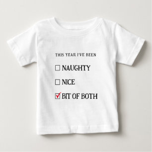 Naughty Nice List Funny Cute Christmas Baby T-Shirt