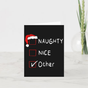 Naughty Nice List Other Funny Xmas Men Women Chris Card