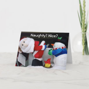 NAUGHTY? NICE? MISTLETOE? UP TO YOU! HOLIDAY CARD
