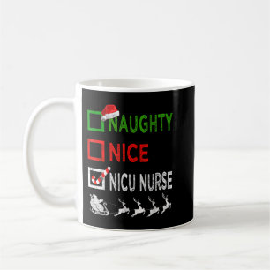 Naughty Nice Nicu Nurse Christmas Pajamas Funny Sa Coffee Mug