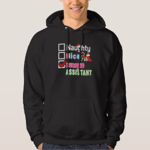 Naughty Nice Nursing Assistant Merry Christmas San Hoodie