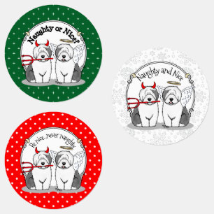 Naughty & Nice Old English Sheepdogs (Grey 1)