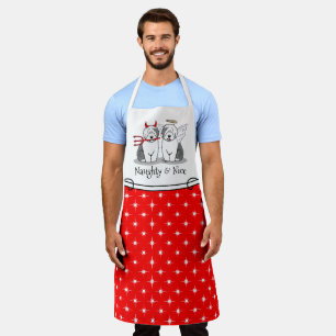 Naughty & Nice Old English Sheepdogs (Grey 1) Apron