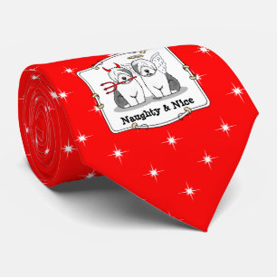 Naughty & Nice Old English Sheepdogs (Grey 1) Tie