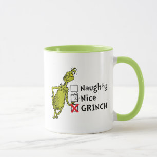Naughty, Nice or Grinch Quote Mug